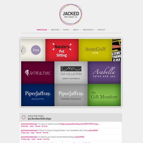 Jacked Web Design website, more at www.jackedwebde