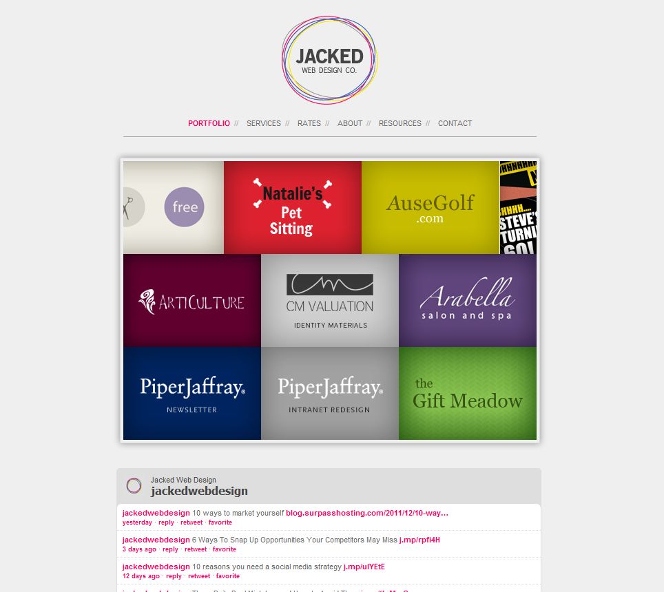 Jacked Web Design website, more at www.jackedwebde