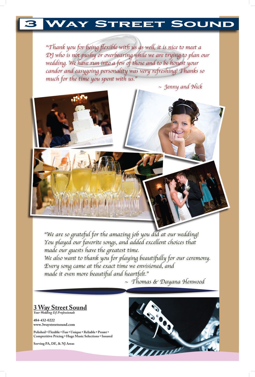 Poster Advertisement for a wedding DJ