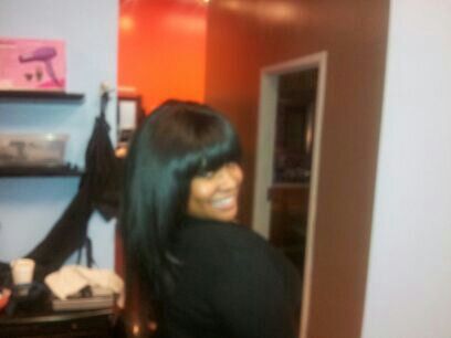 Full weave closure and bangs