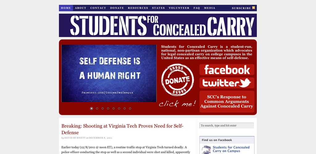Pending redesign of the Students for Concealed Car