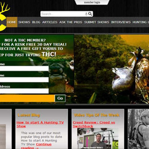 Website done for thehuntingchannelonline.com. Full
