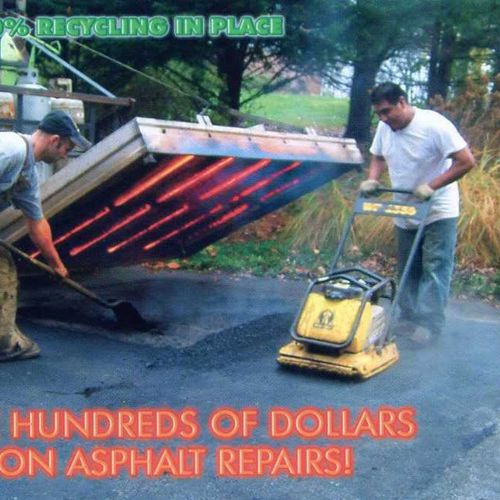 Infrared patching 100% Recycling of asphalt.
