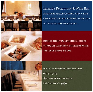 Lavanda Restaurant magazine ad