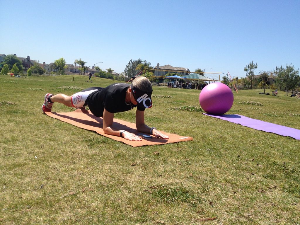Leading a bootcamp workout