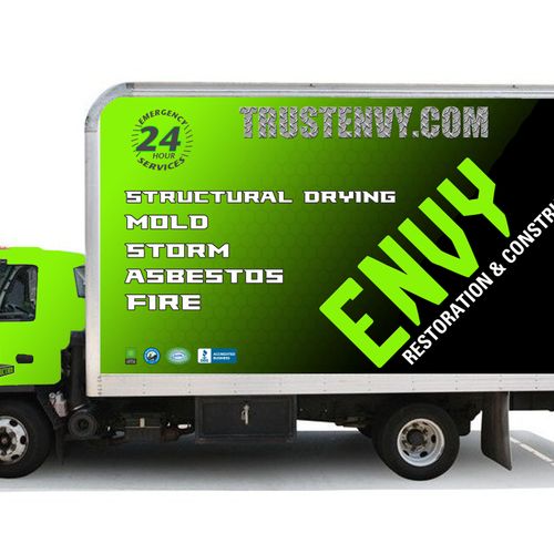 Vehicle wrap done for local company - Envy Restora