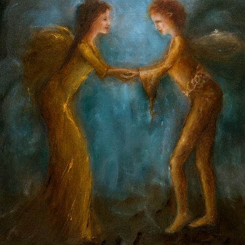 "Couples" guardian angel portraits are also availa