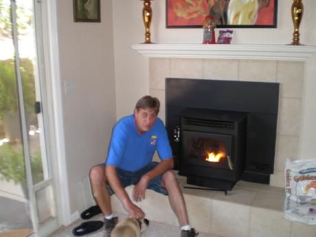 Joe with completed Breckwell pellet stove