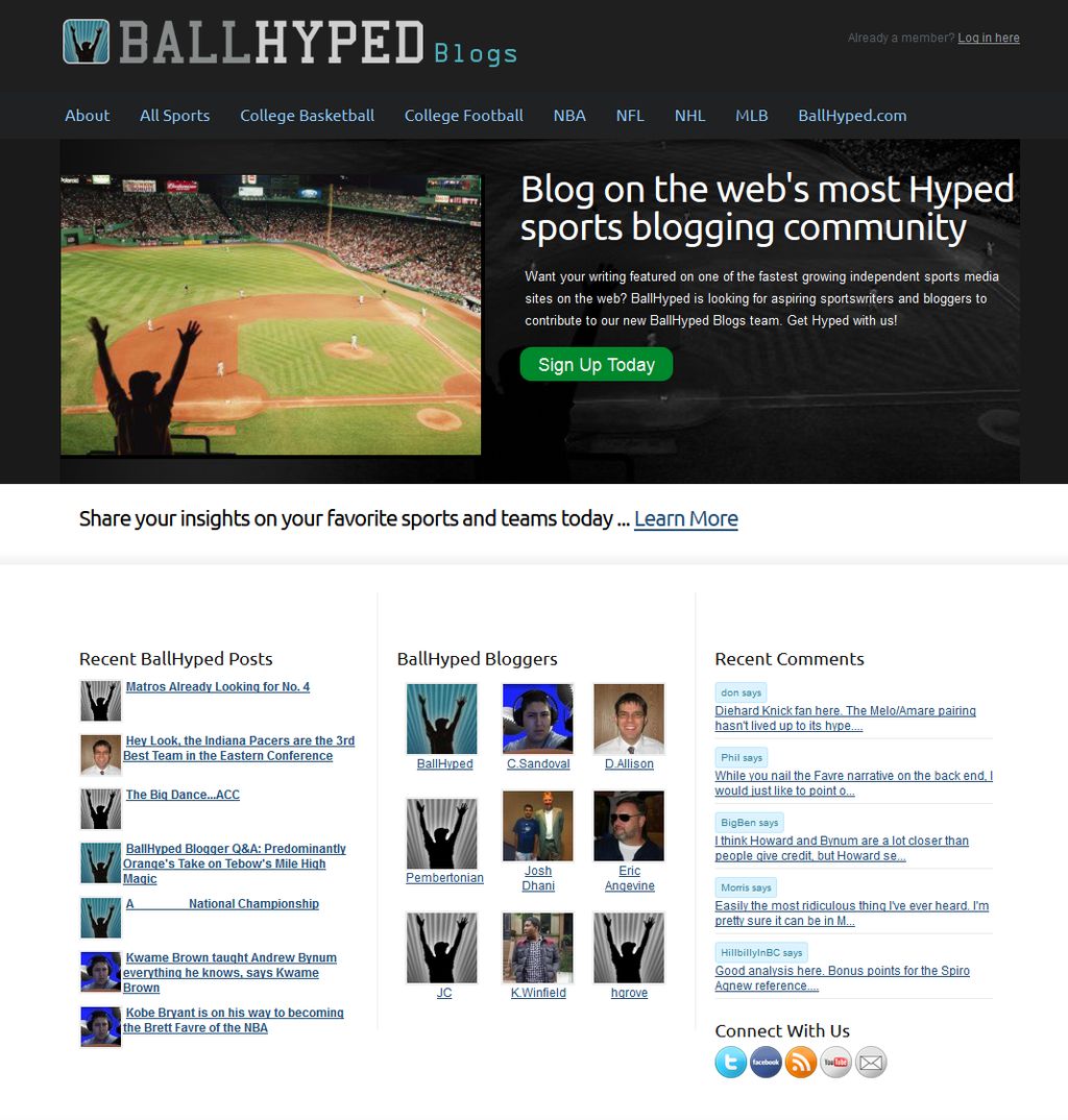 BallHyped.com was founded and designed by Meadows 