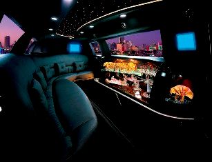 Lincoln stretch limousine interior