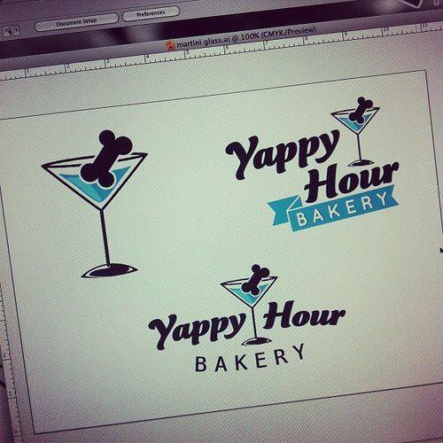 Yappy Hour Bakery of Huntersville Logo Concepts