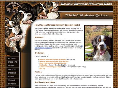 Breeder of Bernese Mountain Dogs
