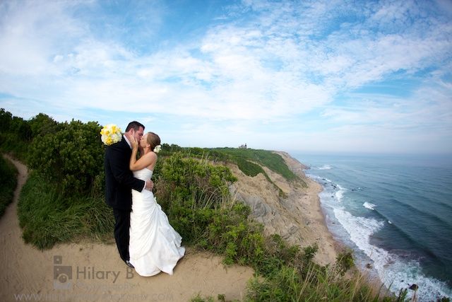 Bluffs.
M and D Block Island Wedding.