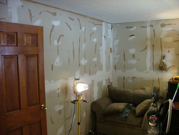 Gray Master Bedroom Remodel During