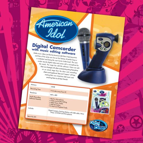 American Idol Digital Camcorder spec sheet