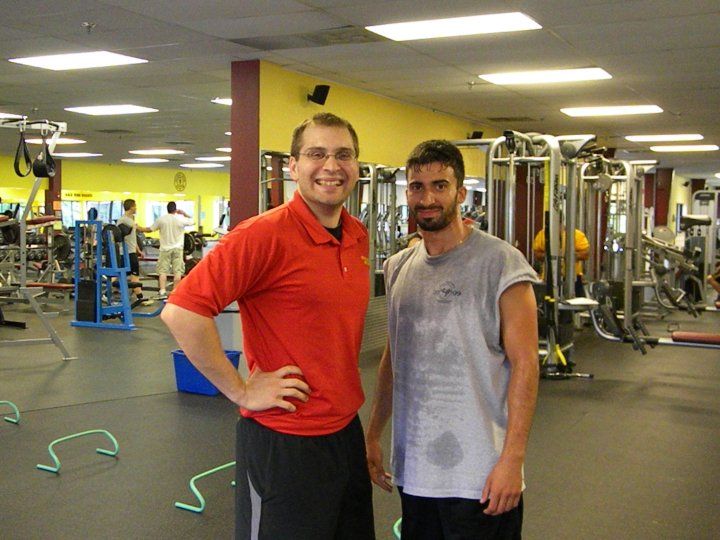 Me on the left, client Yuri on the right, before h