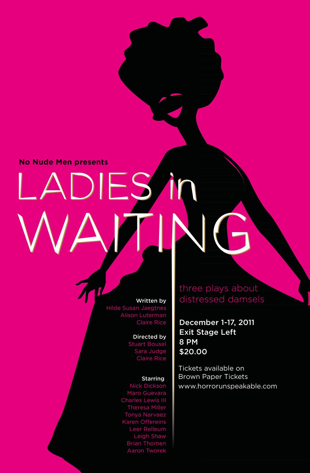 An image created for No Nude Men Theater Company t