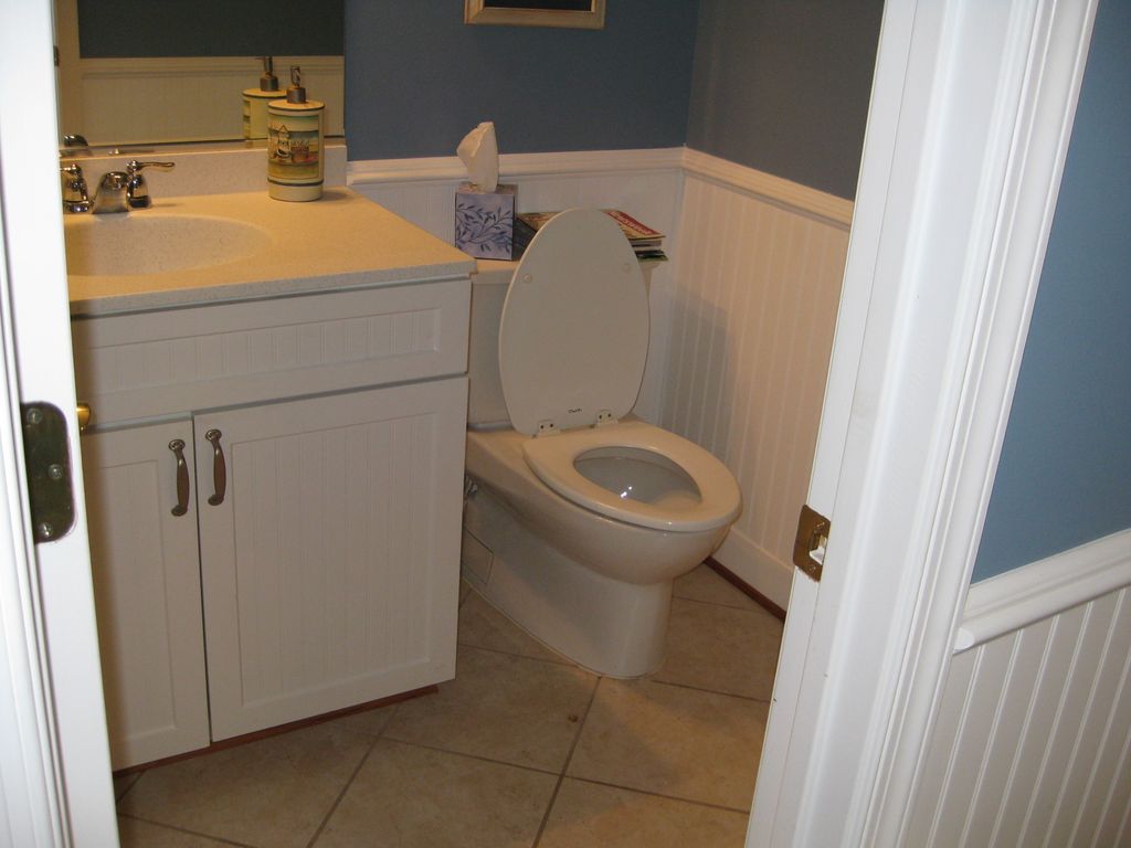 Finished powder room.