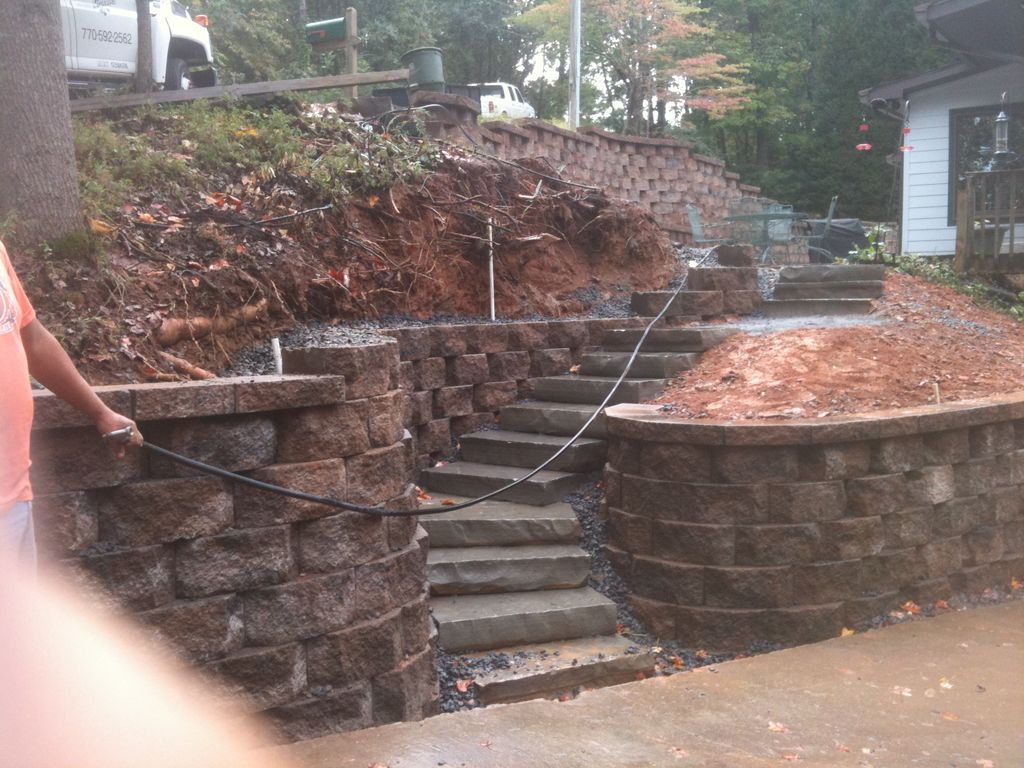 Modular Block Retaining Walls and steps