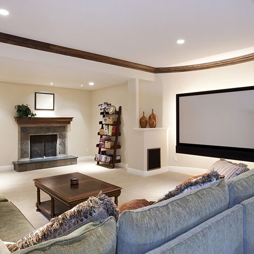 Media Room with High Definition projection video a
