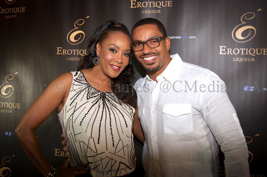 Celebrities Vivica A. Fox and Laz Alonso in DC
