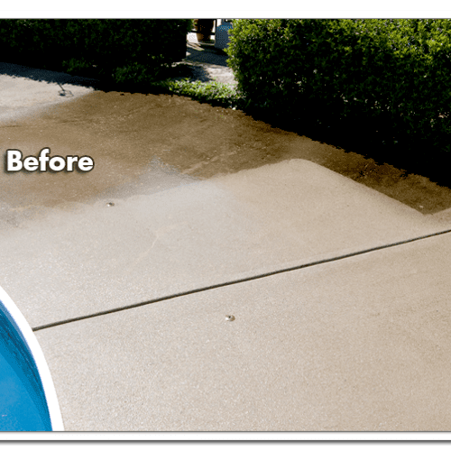 Pool Deck Before and After, in Lancaster PA