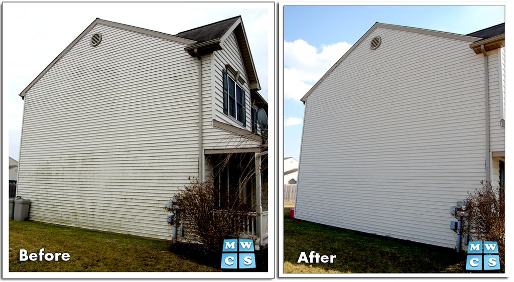 Before after, siding in  Lancaster PA