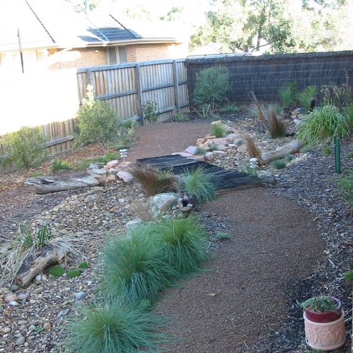 Xeriscaping and pathway work
