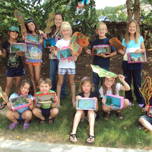 outdoor art at Summer Camps...lots of fun!  Our ne