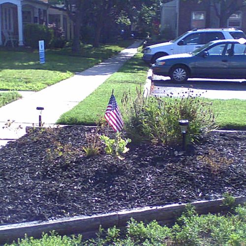 This curb garden in Willingboro was completely ove