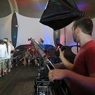 Hard at work on a music video shoot. This is a cre