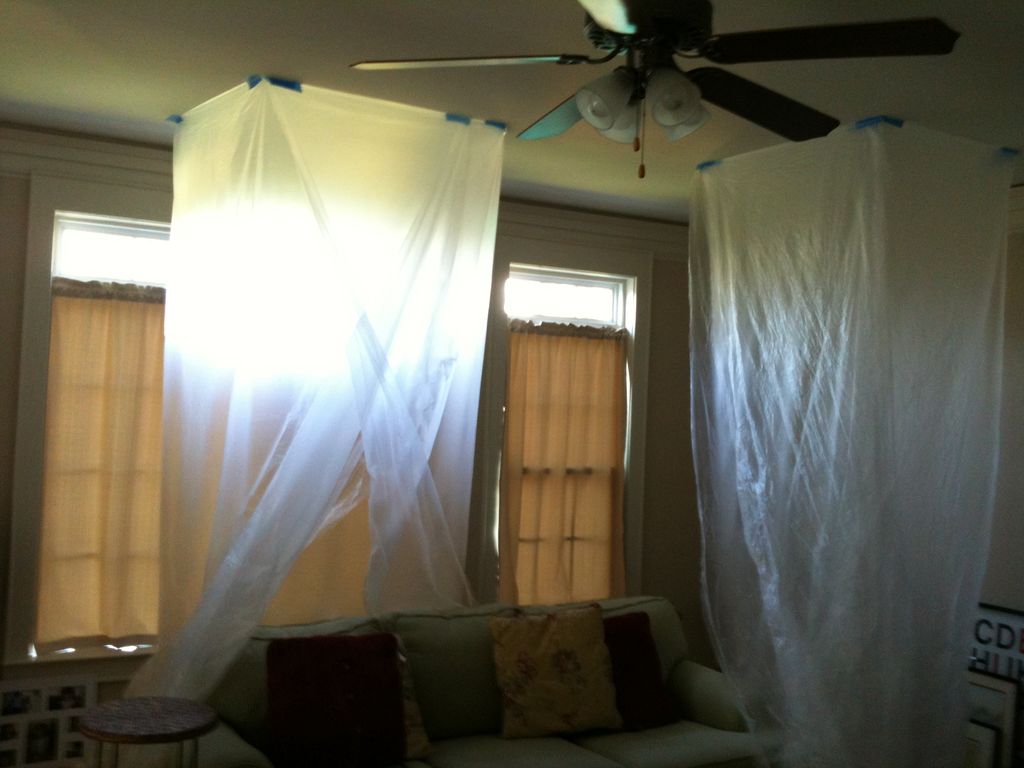 We use plastic when doing repairs in occupied home