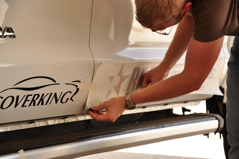 Vehicle Lettering Install for Hurst Racing