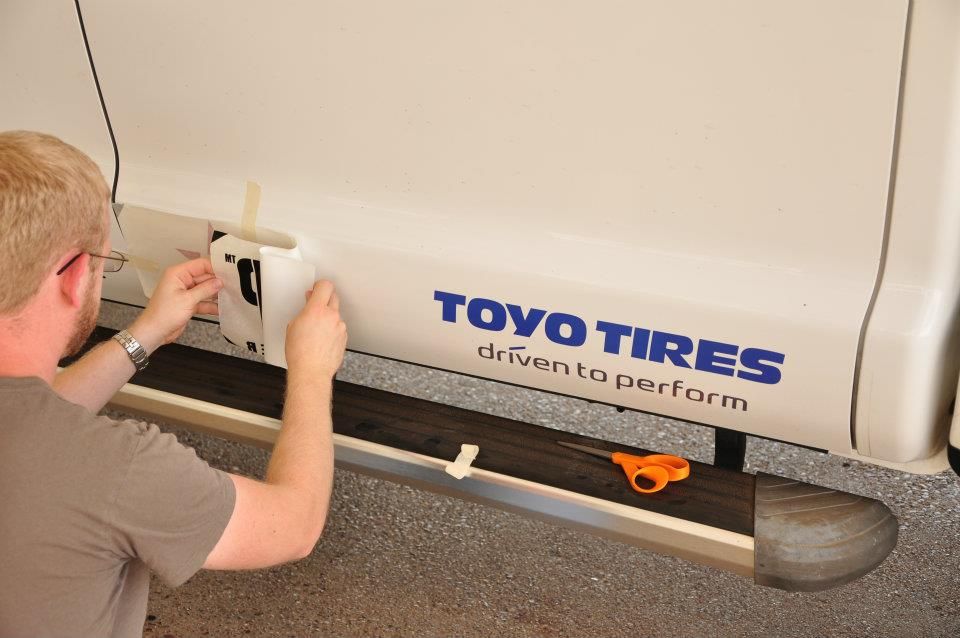 Vehicle Lettering Install for Hurst Racing