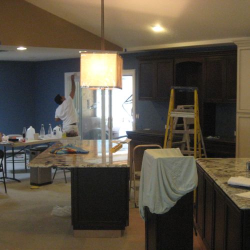 This project, we remodeled the kitchen and livinig