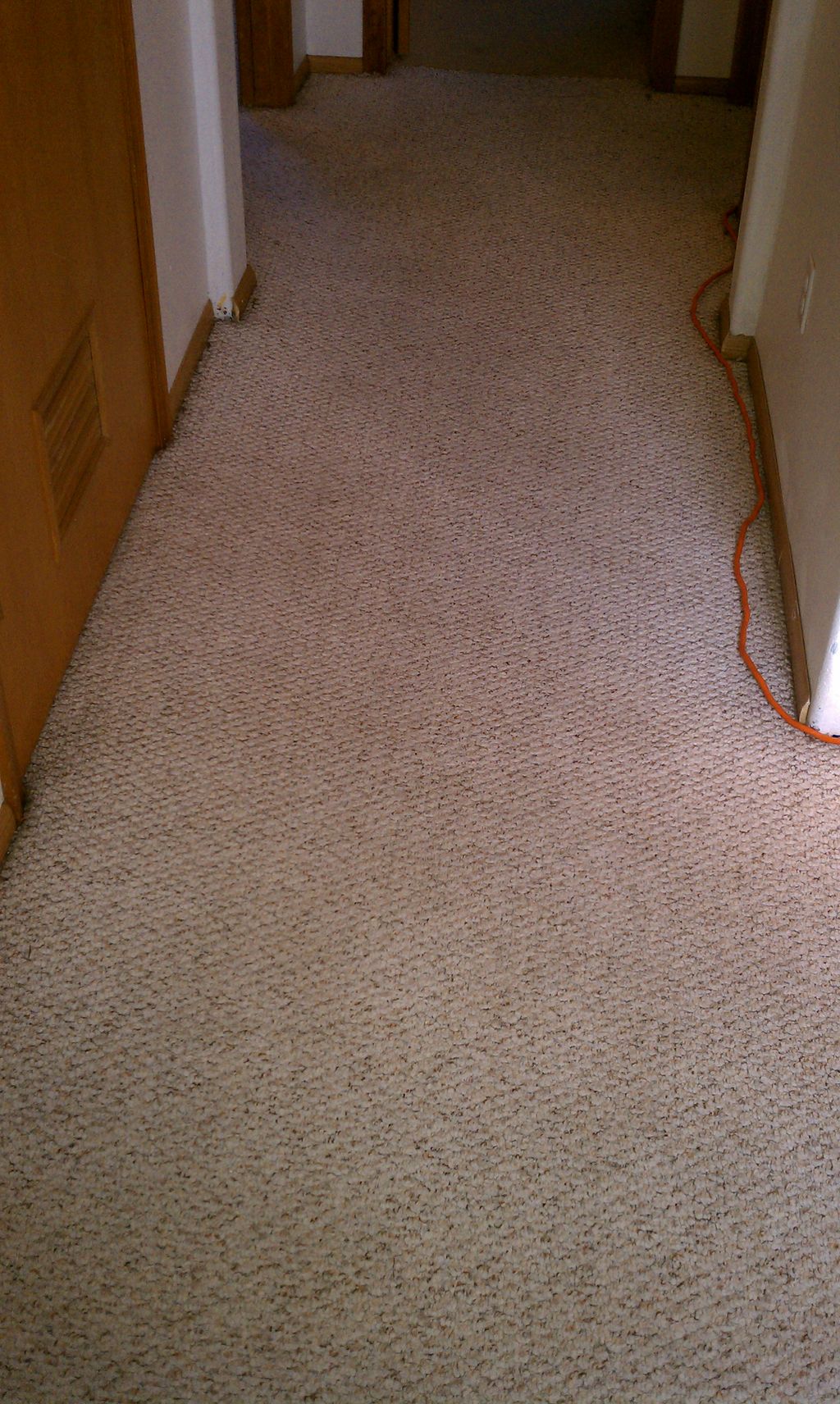 Hallway 1 after cleaning with regular wand.
