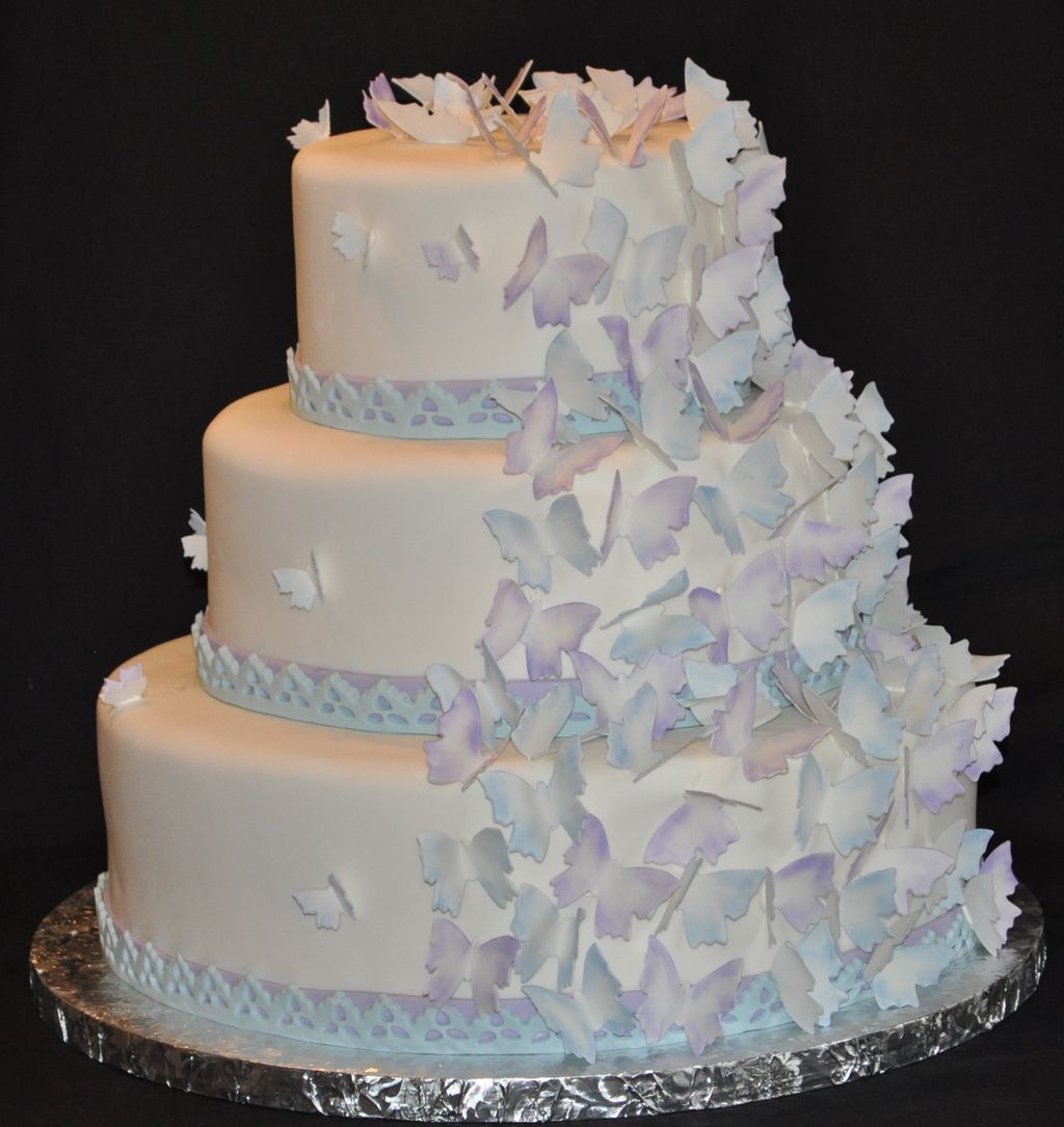 Butterfly wedding cake