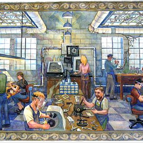 Jewelry Factory (40"x26") Watercolor