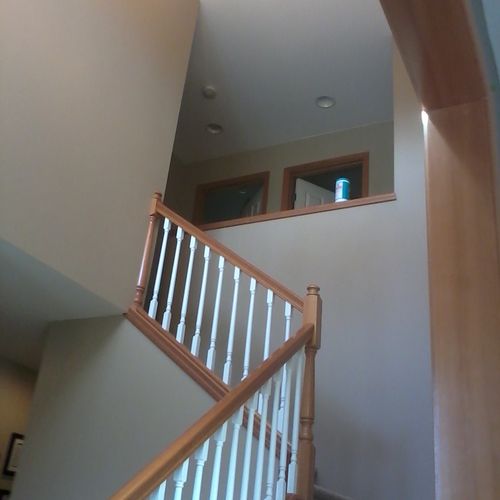 A interior stair case I painted and cieling