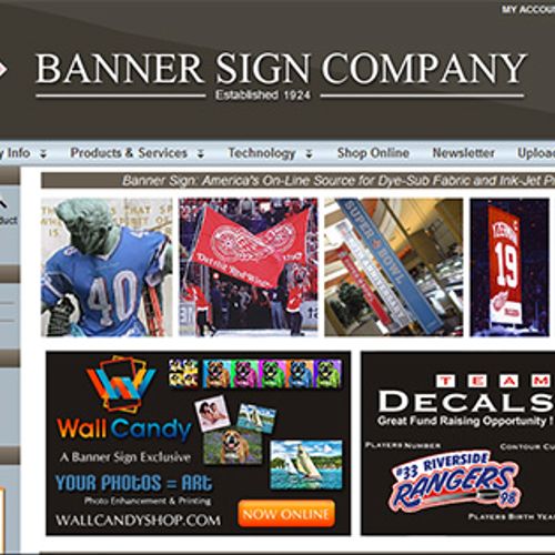 Ecommerce Website Design for Banner Sign Company
