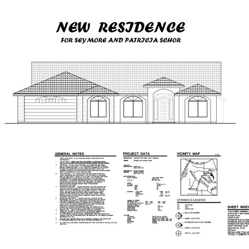 New residence cover sheet.