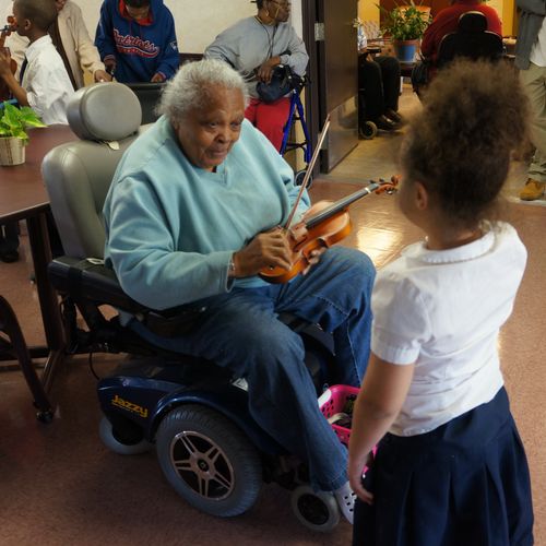 Students performing at a local nursing home, then 
