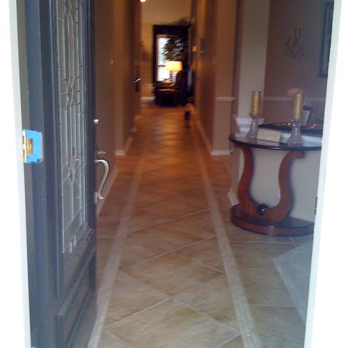 Design the tile to feature the hallway.