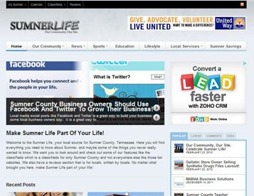 Sumner Life is a community Web site for the Sumner