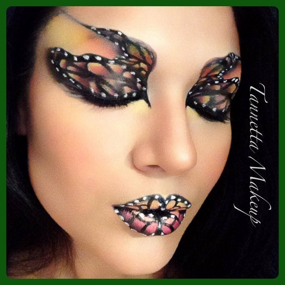 Fantasy makeup. Monarch butterfly.