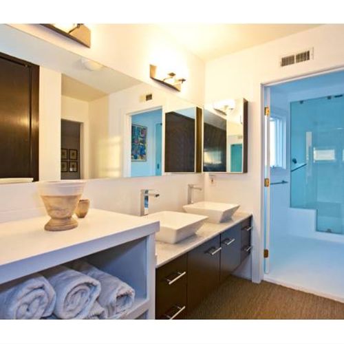 Granite Bathroom Vanity and Shower
