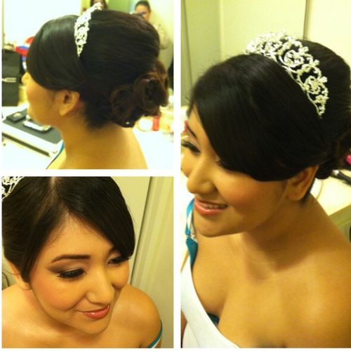 beautiful bride i did her hair and makeup