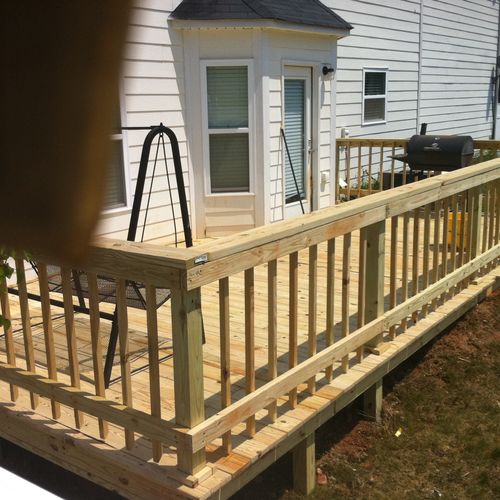 a 16'x 24' deck completed  12 dec 2011