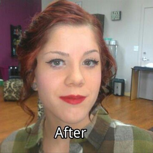Pin Up Make Up for a Bridal Client