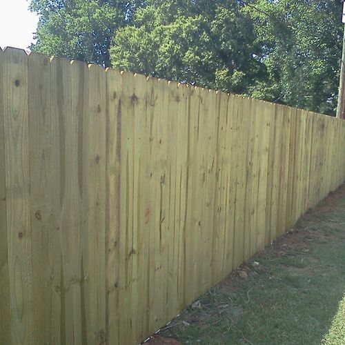 The finished fence.